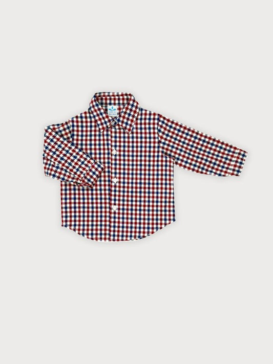 Sardon Shirt in Navy & Red Check