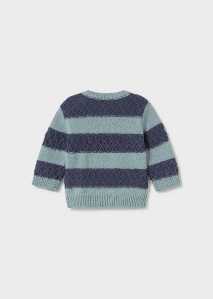 Mayoral Knitted Sweater Navy & Pale Blue