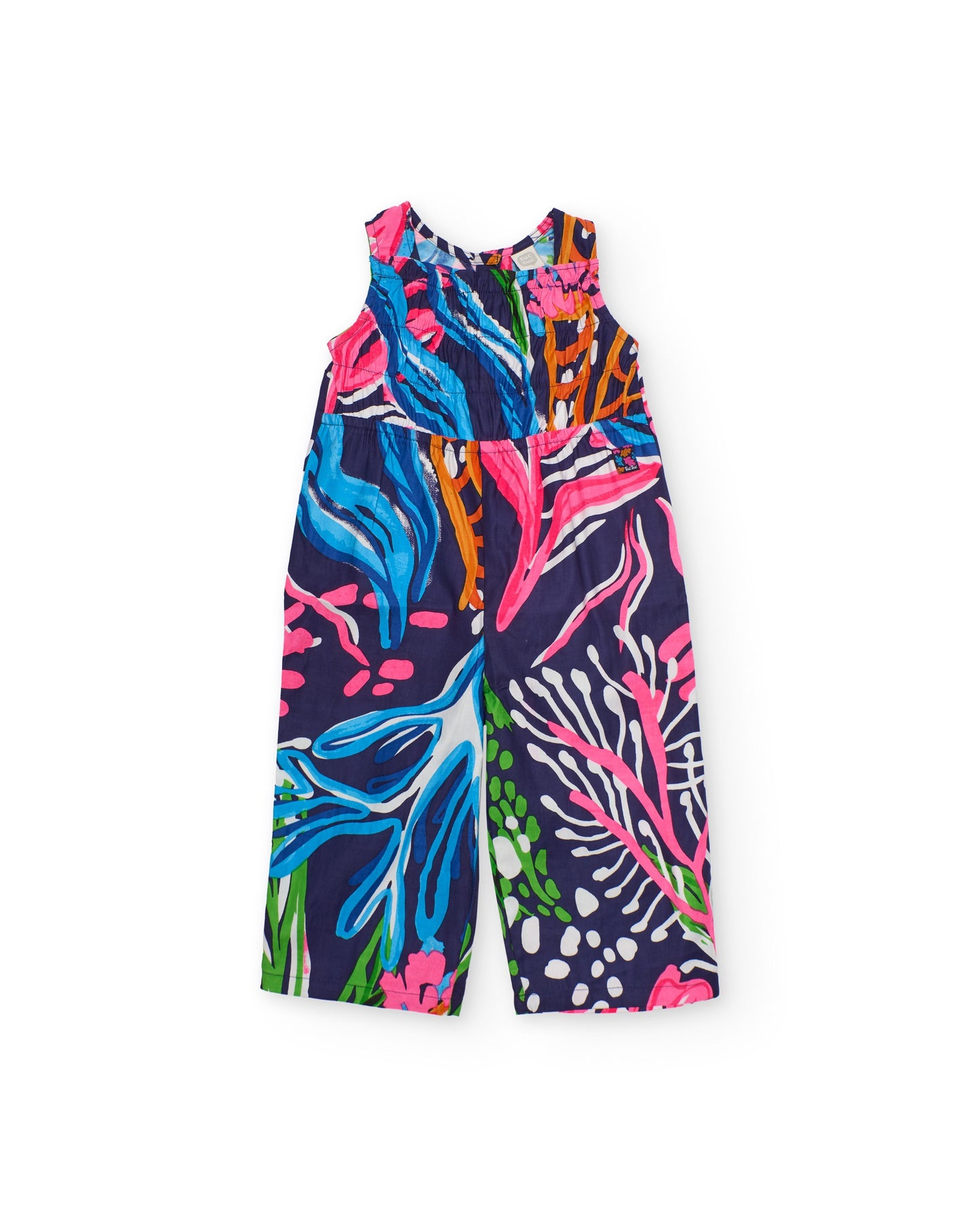 Tuc Tuc GIRL Navy and brightly coloured sealife jumpsuit