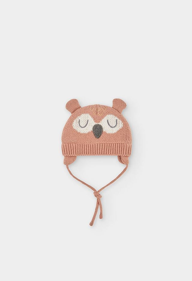 Boboli Baby Girl Owl Knit hat