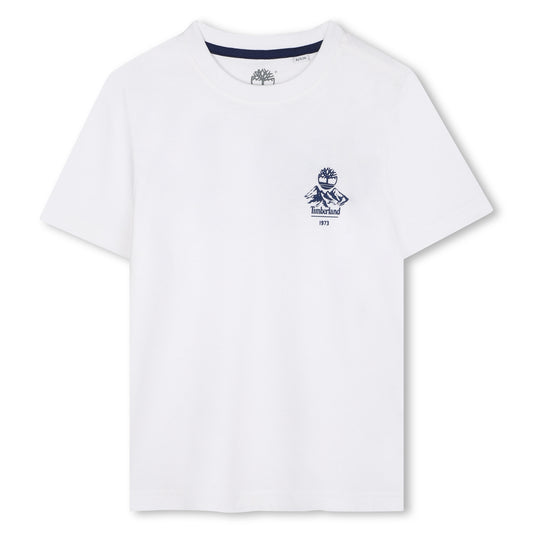 TIMBERLAND SHORT SLEEVES TEE-SHIRT WHITE  NAVY