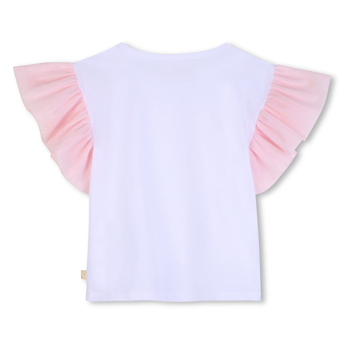 BILLIEBLUSH WHITE T-SHIRT WITH FLORAL DETAILING