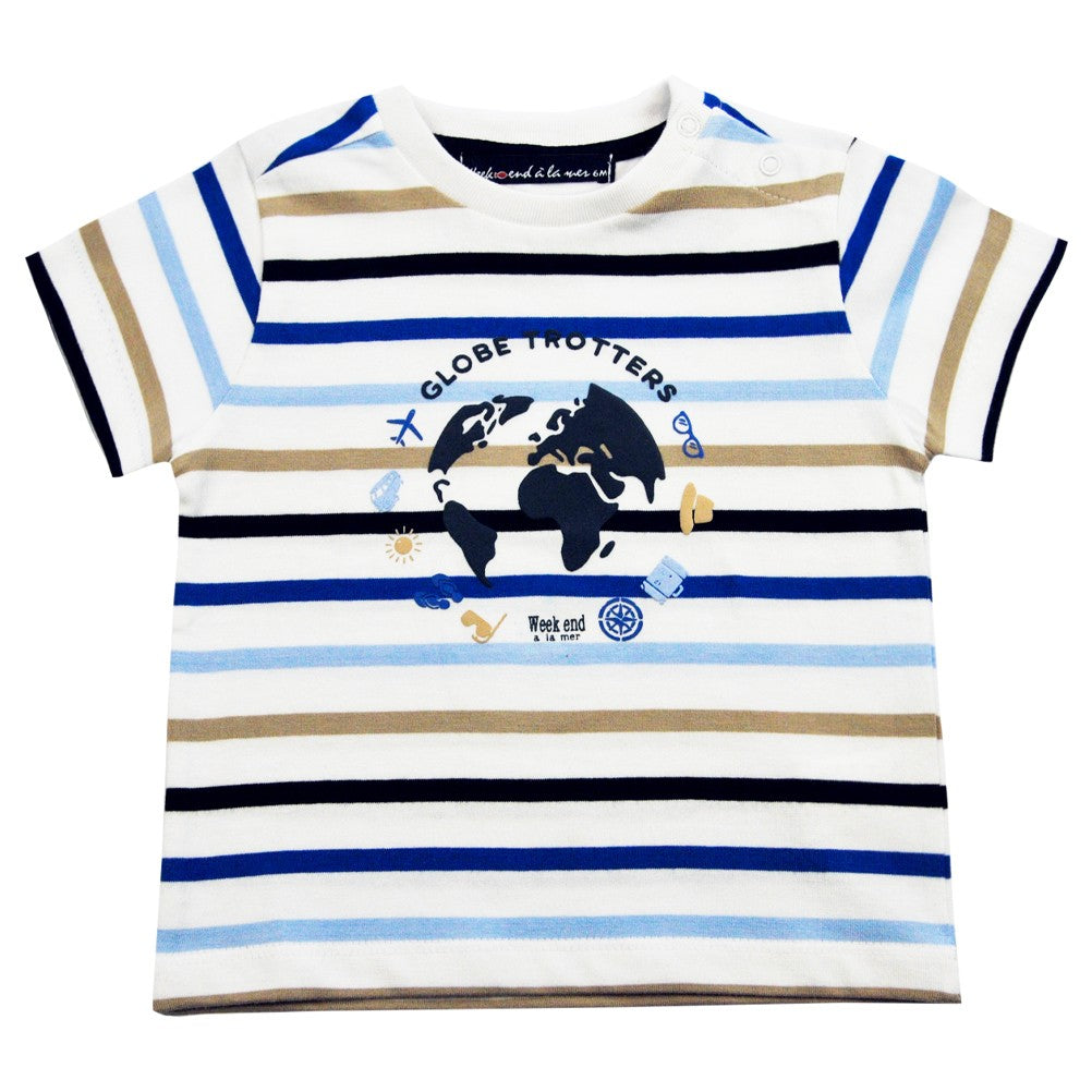 Weekend a la mer Baby Boy TOURDUMONDE multi coloured T-shirt