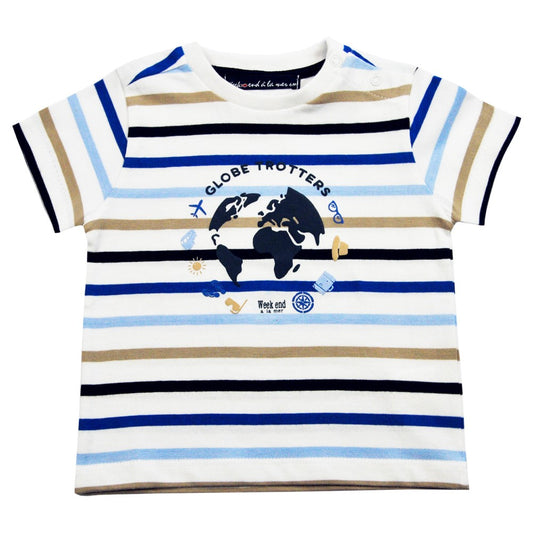 Weekend a la mer Baby Boy TOURDUMONDE multi coloured T-shirt