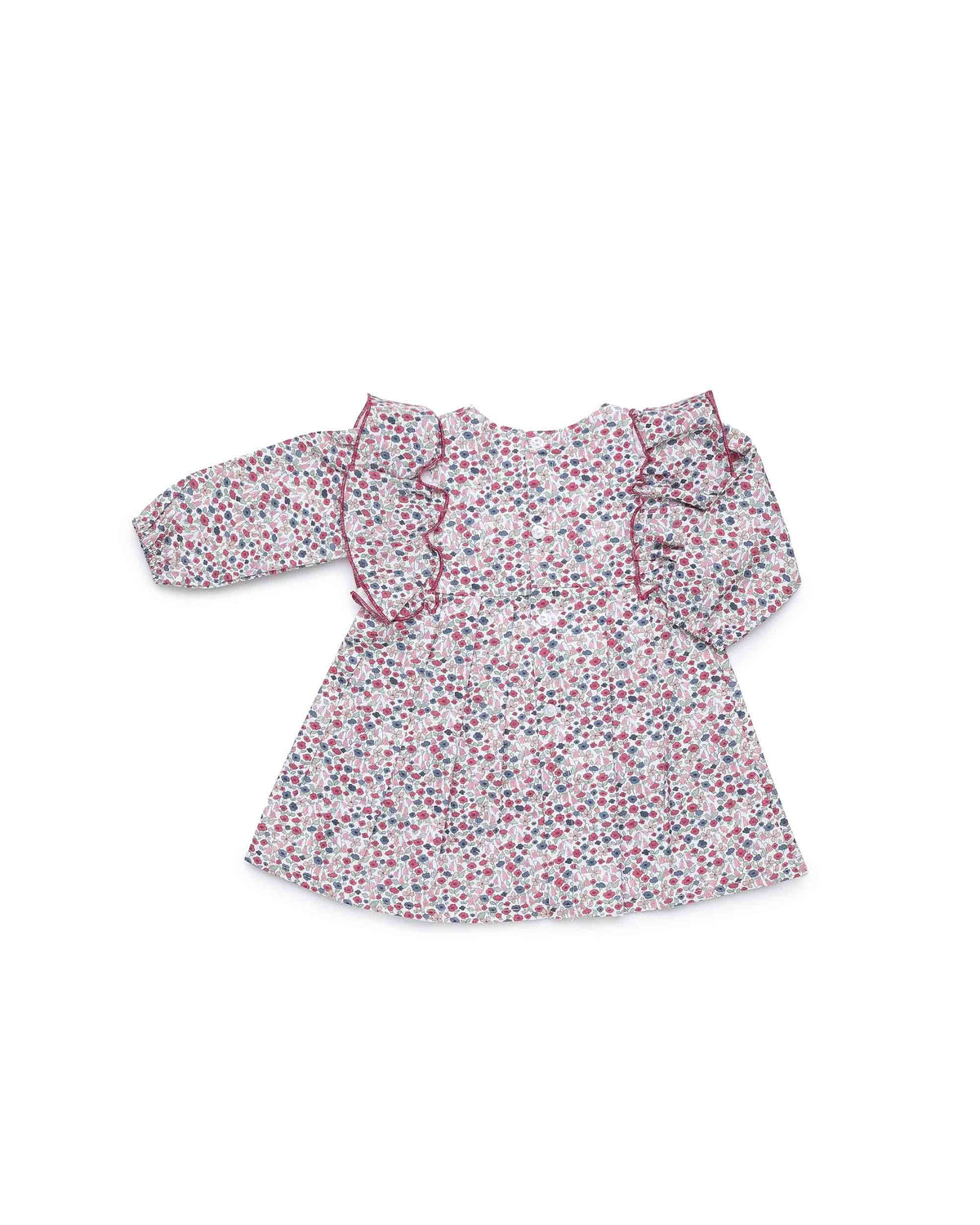 JULIANA DRESS  -  Floral print in Red Berry