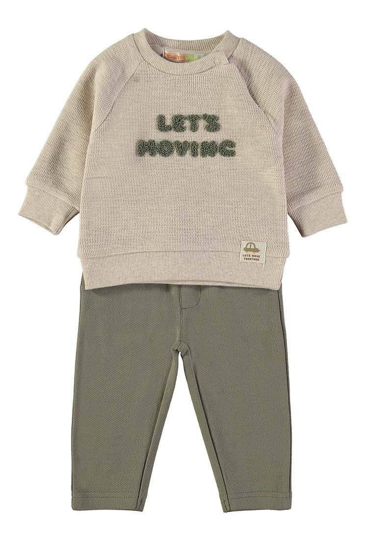 BABYBOL BABY'S 2 PCS SET BEIGE