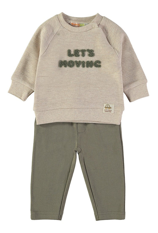 BABYBOL BABY'S 2 PCS SET BEIGE