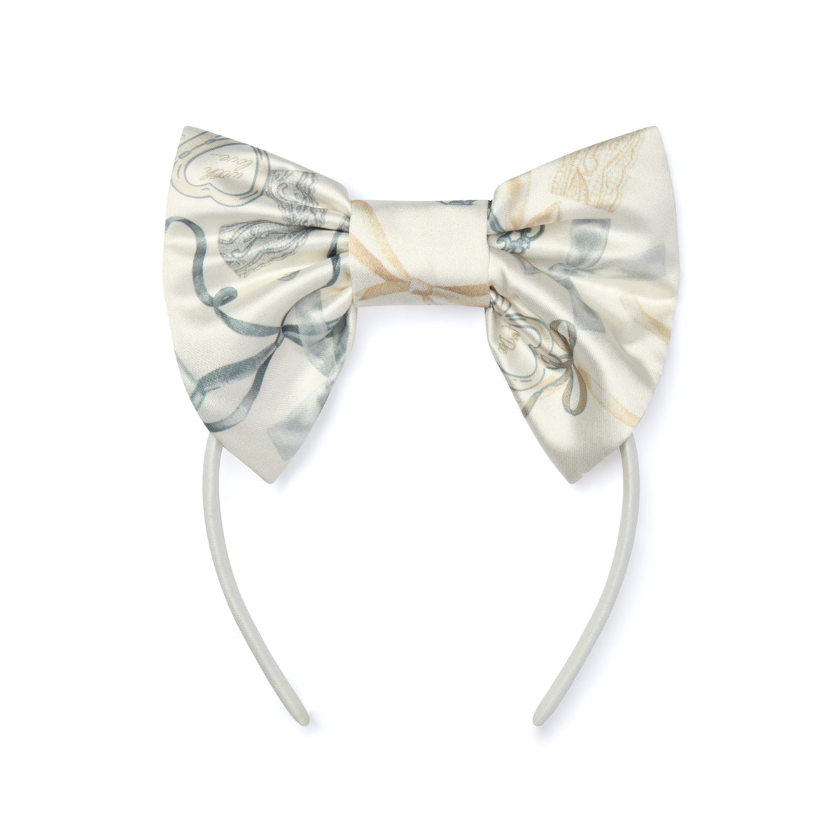 A Dee ALLIE  BEIGE BOW HAIRBAND