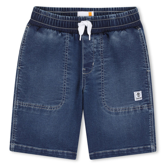 TIMBERLAND BOY DENIM BERMUDA SHORTS DOUBLE STONE + BRUSH