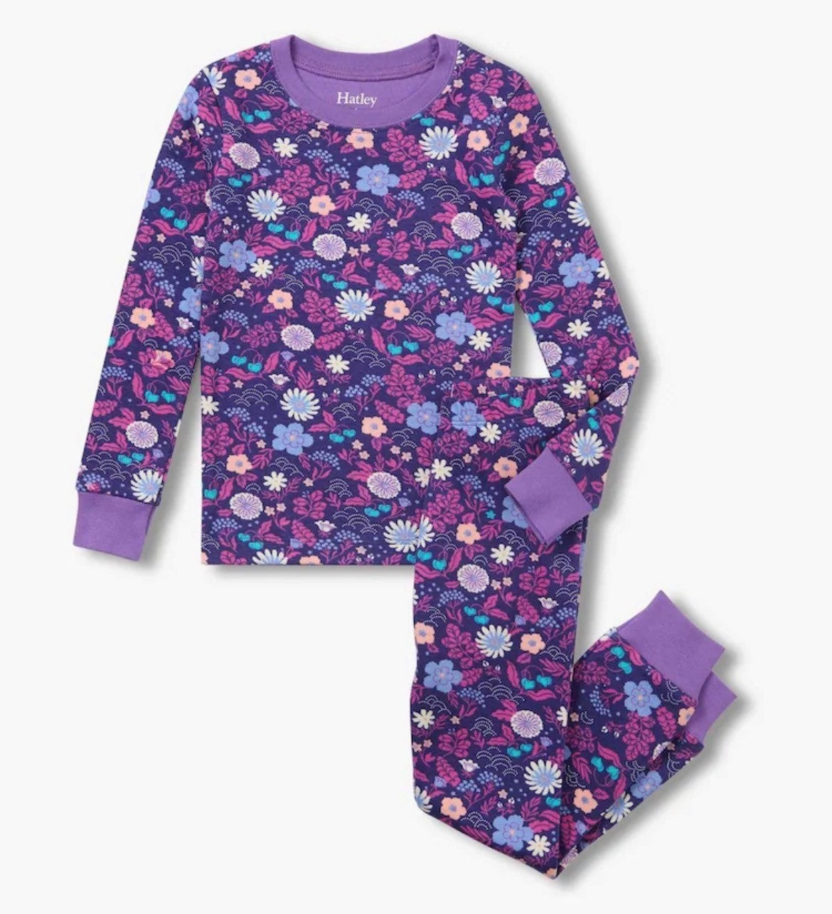 Hatley Tiny Flowers Cotton Rib Pajama Set