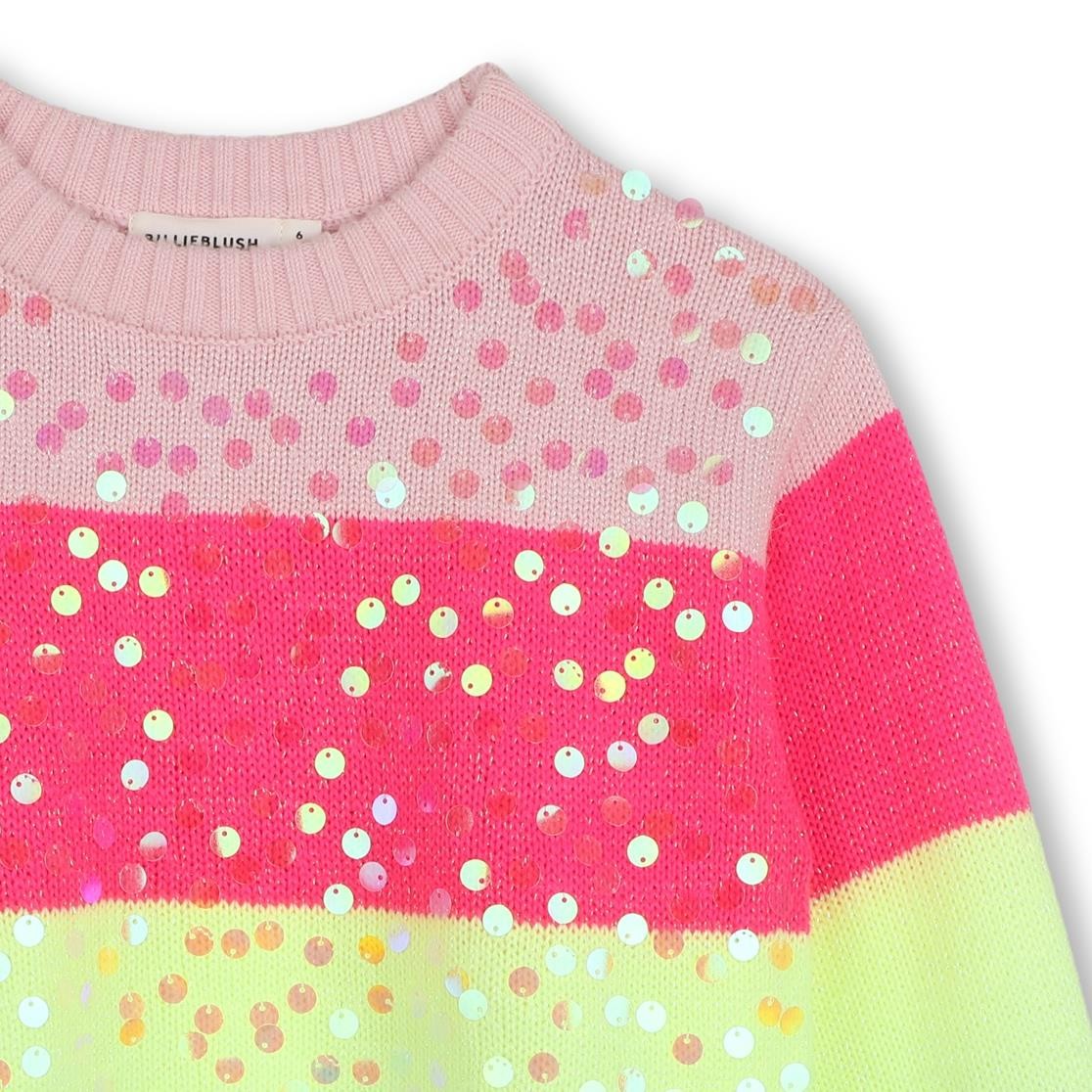 BILLIEBLUSH Colourful Striped Knitted Jumper