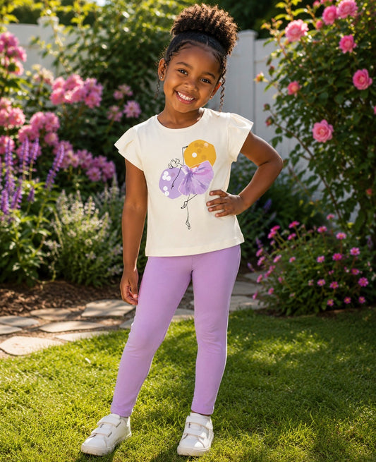 Mayoral Girl Leggings set  Lilac
