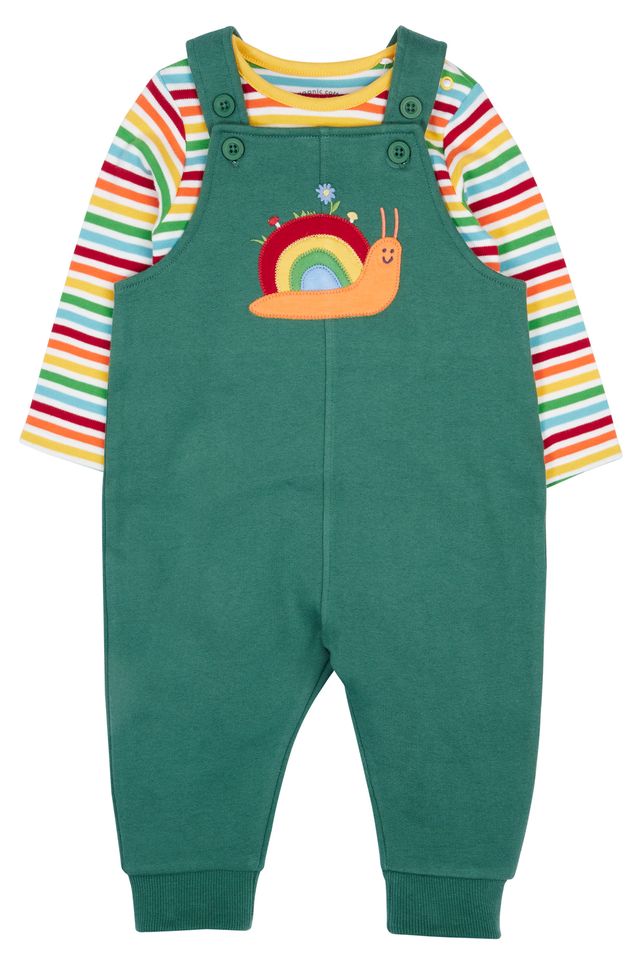 FRUGI COVERACK DUNGAREE OUTFIT HOLLY GREEN/SNAIL