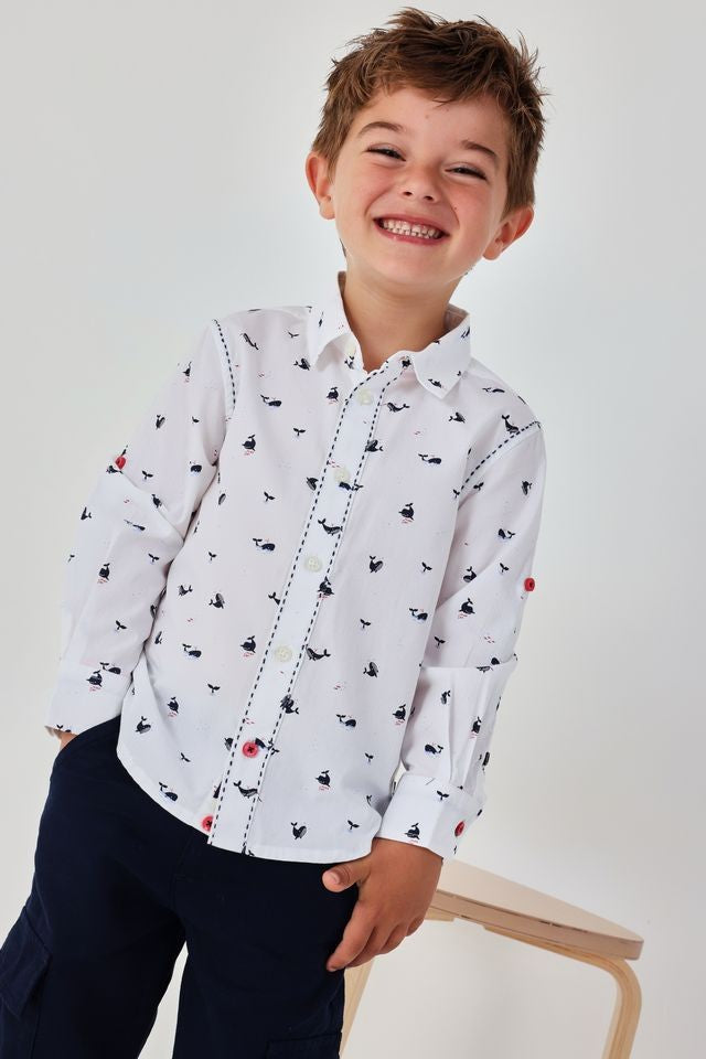Boboli Poplin shirt printed for