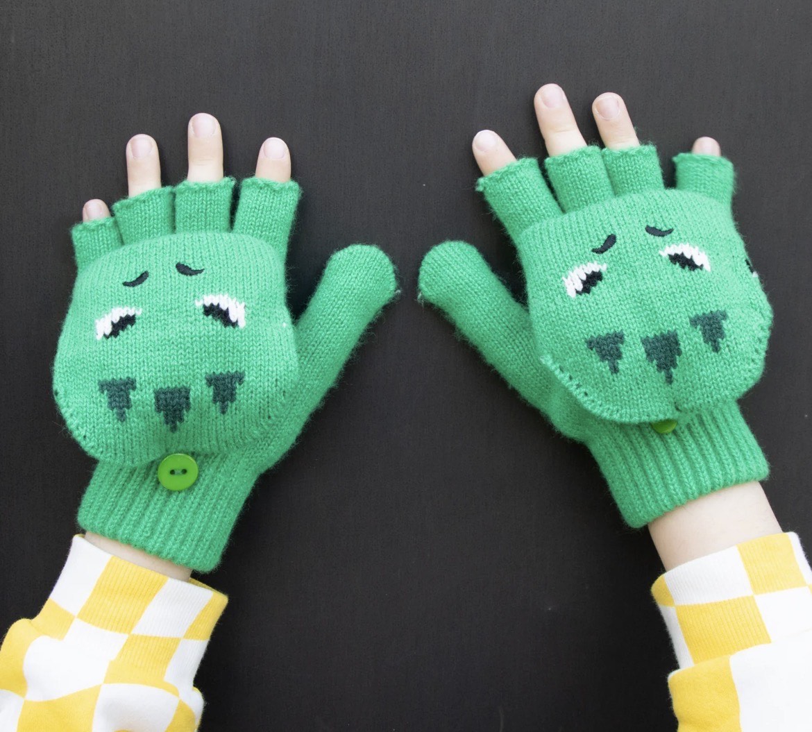 Rockahula T-Rex Knitted Gloves 7-10 Years
