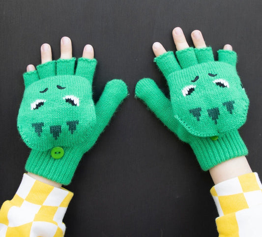 Rockahula T-Rex Knitted Gloves 7-10 Years
