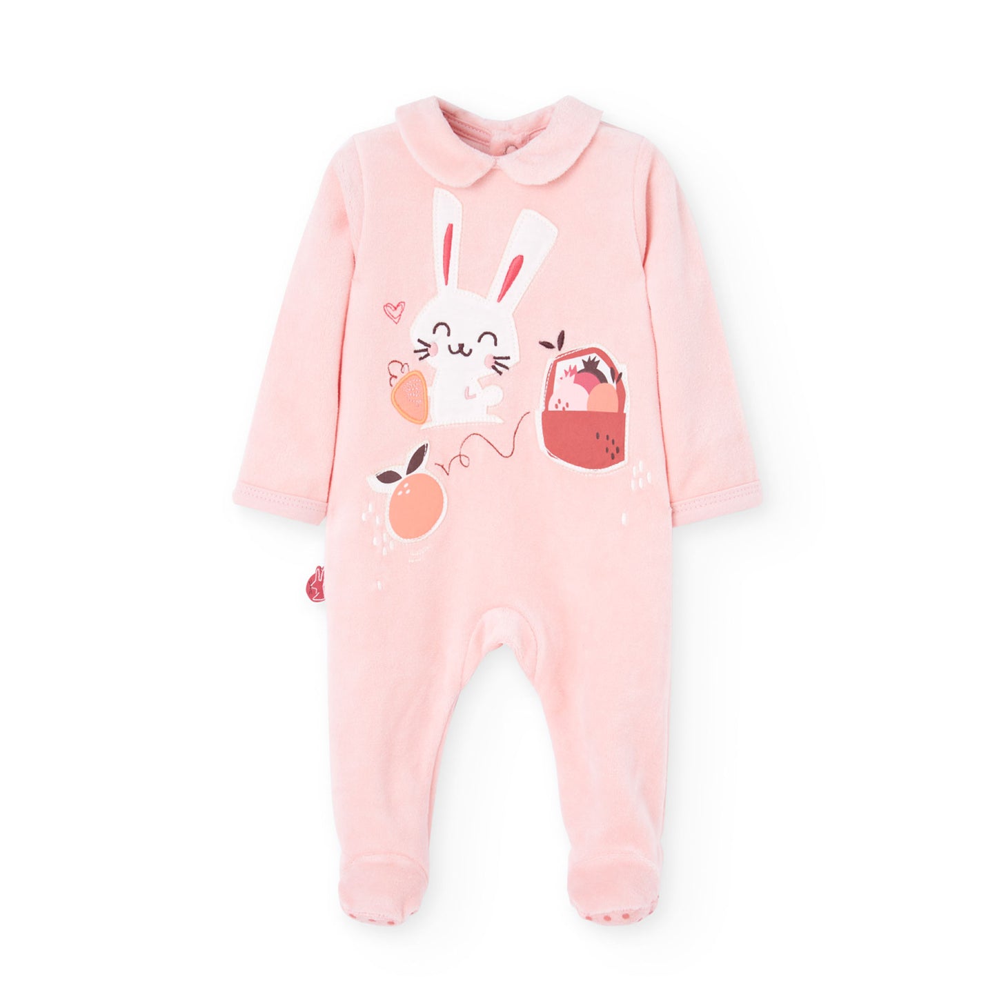 Boboli Baby Girl Velour Babygro