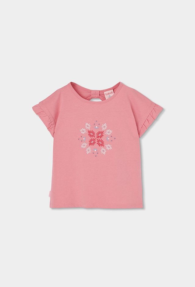 Boboli T-shirt with floral embroidery for girl