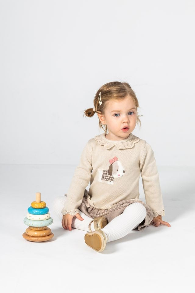 Boboli Baby Girl  Knit Doggy Dress