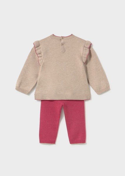 Mayoral Knit Petal Pants Set