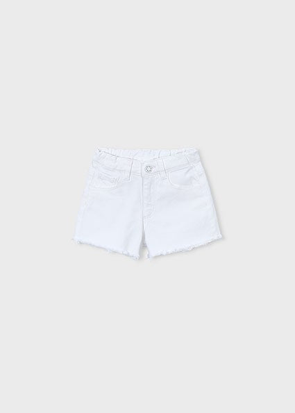 Mayoral Girl Basic twill white shorts