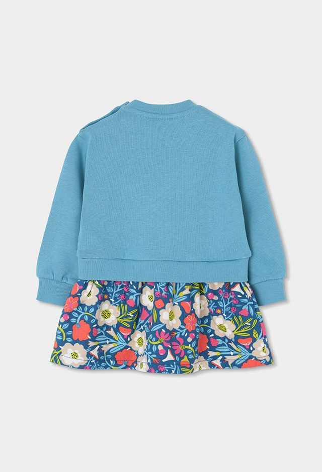 Boboli Girl Fleece combined dress