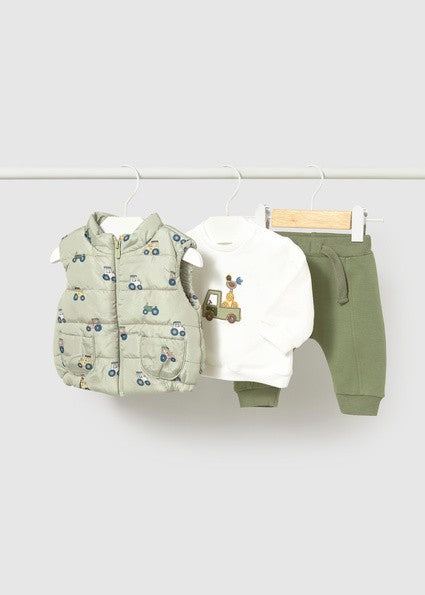 Mayoral 3-piece Tracksuit with Tractor Gilet