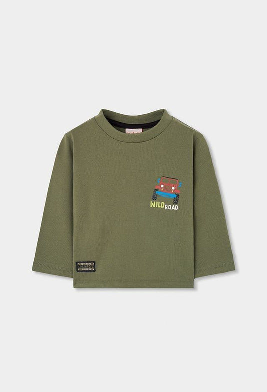Boboli Knit T-Shirt for boy in Khaki