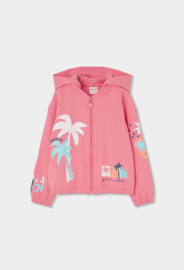 Boboli Fleece jacket for girl in blush