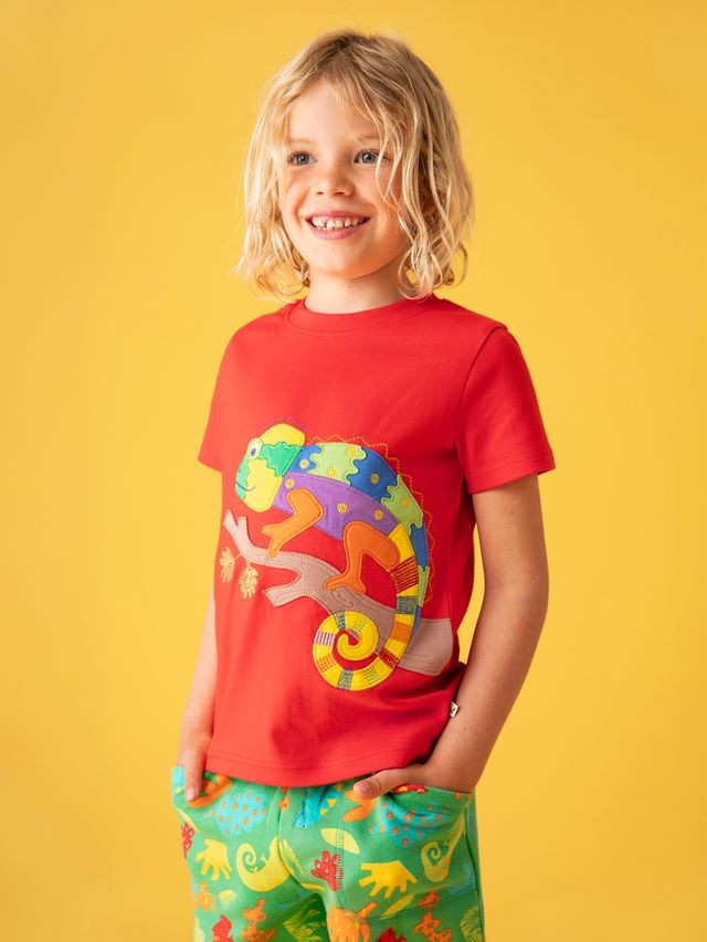 FRUGI CARSEN CIRCULAR T-SHIRT RED