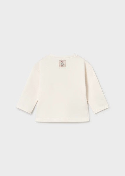 Mayoral Long Sleeve T-Shirt in Cream