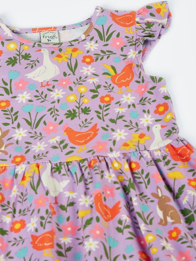 FRUGI OLIVIA SKATER DRESS LUPIN MEADOW PLAY