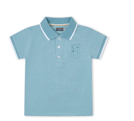 Canada House Baby Boy  Blue Polo Shirt