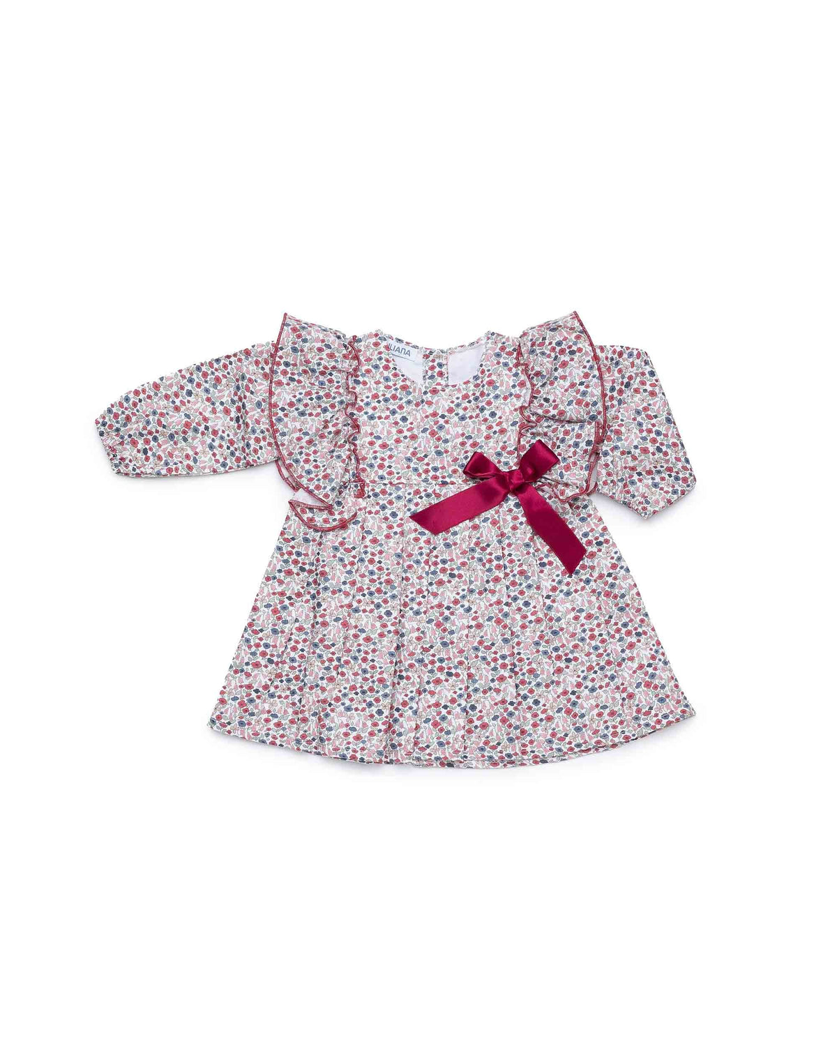 JULIANA DRESS  -  Floral print in Red Berry