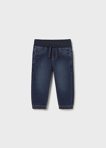 Mayoral Soft denim jogger pants