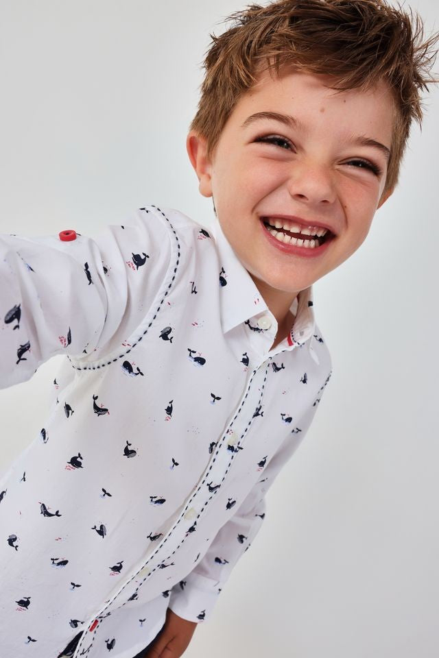Boboli Poplin shirt printed for