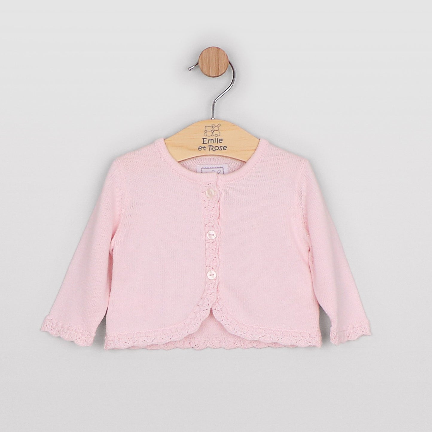 Emile et Rose Margot Pink Knitted Cardigan