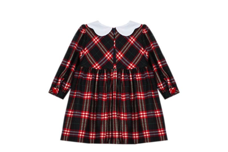 PATACHOU Balmoral Tartan Dress with white colour