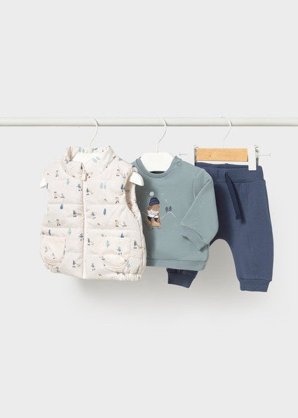 Mayoral 3-piece tracksuit w/vest     Indigo