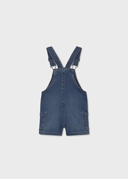 Mayoral Baby Boy soft denim dungaree shorts