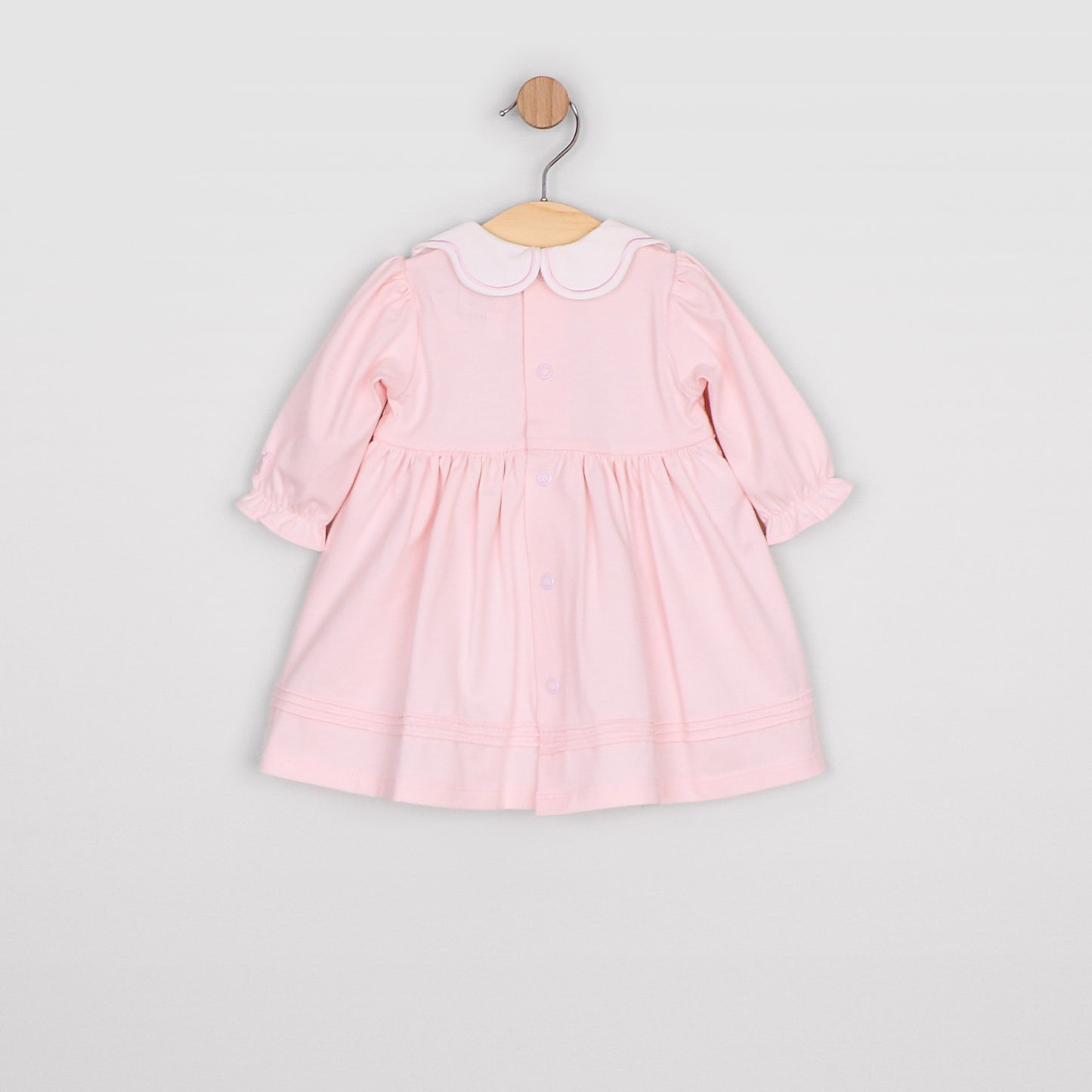 Emile et Rose Maggie Pale Pink Jersey Dress With Matching Tights