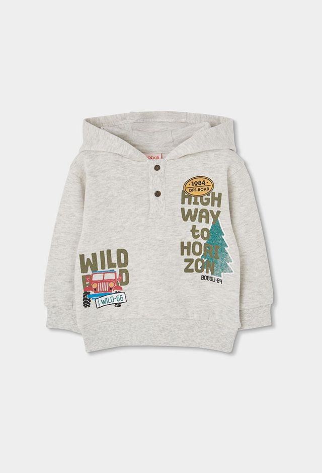 Boboli 2 Pc Tracksuit for boys in Ecru & Khaki