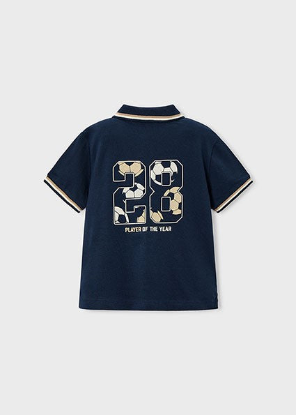 Mayoral Boy Navy Printed Polo