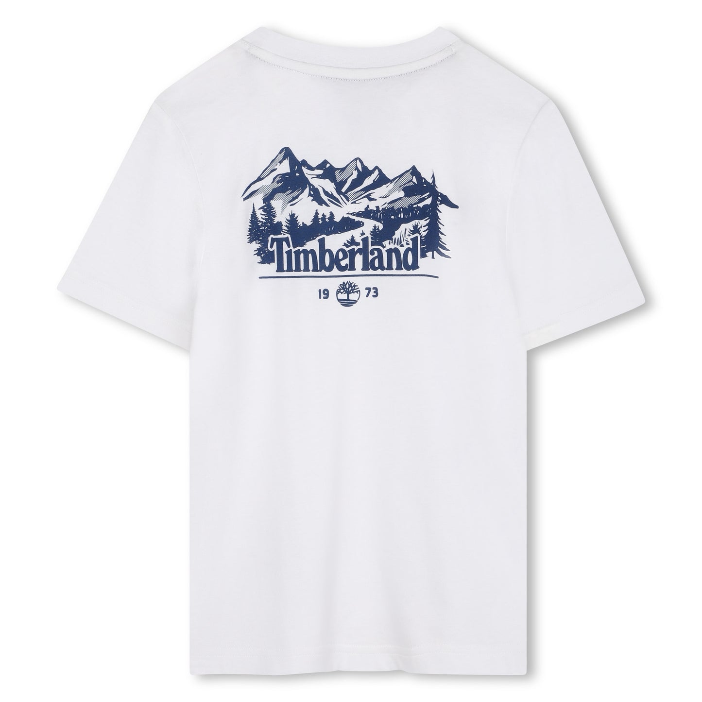 TIMBERLAND SHORT SLEEVES TEE-SHIRT WHITE  NAVY