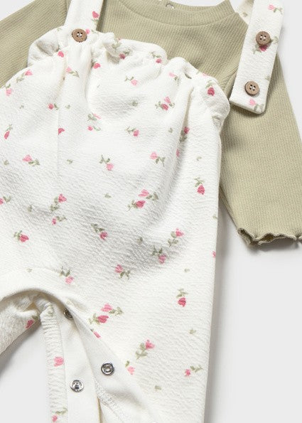 Mayoral Printed dungarees set