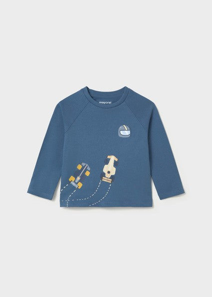 Mayoral Long Sleeve t-shirt with Racing Cars