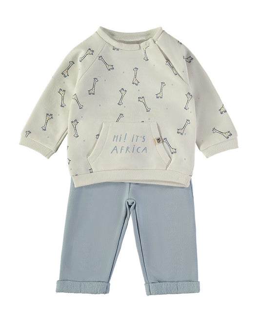 BABYBOL  BABY BOY 2 PC SET GIRAFFE