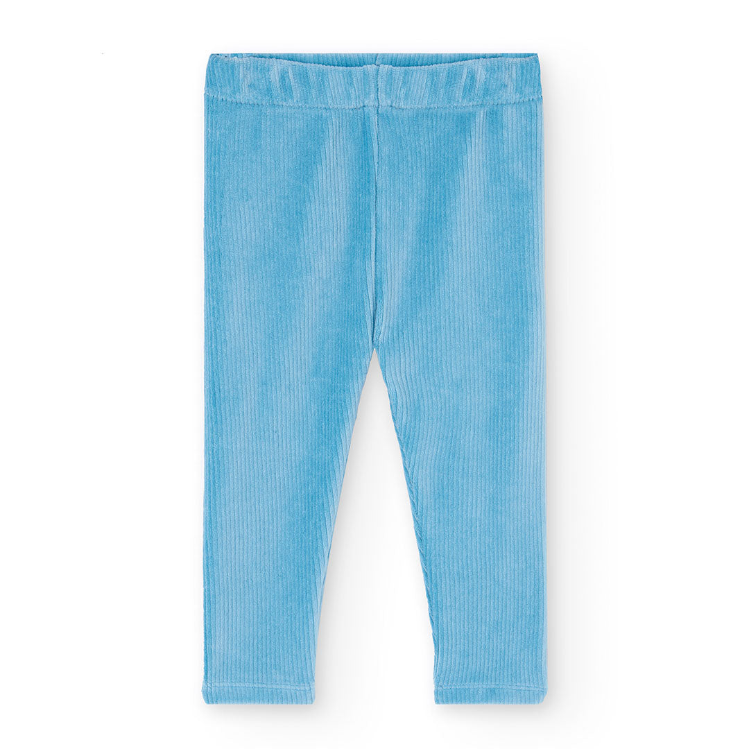 Boboli Girls stretch corduroy aqua leggings