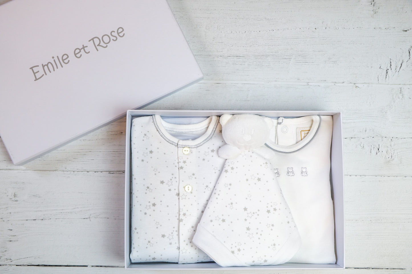 Emile et Rose Tully Unisex White large Gift Set