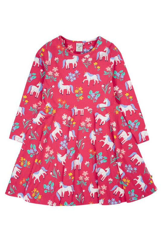Frugi Sofia Skater Dress Unicorn/Floral